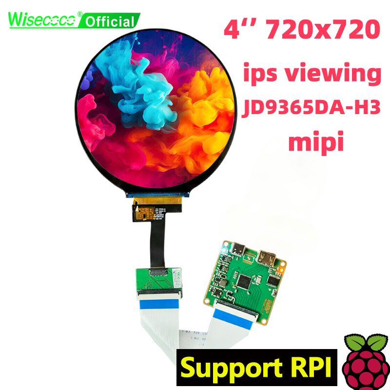 Home Automation Raspberry Pi - Wisecoco 4-calowy Okrągły Wyświetlacz LCD Okrągły