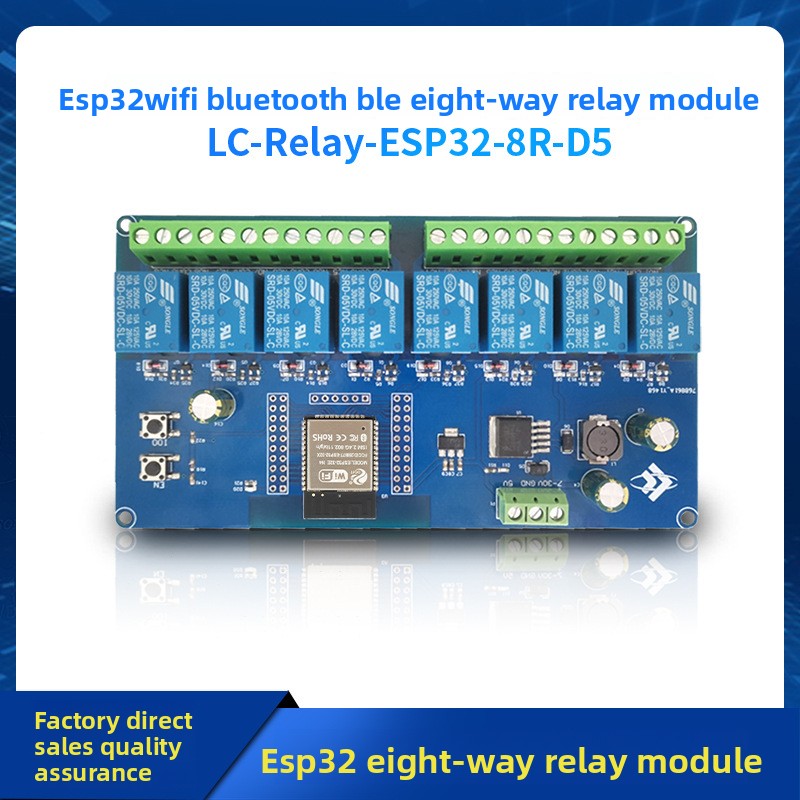Płytka rozwojowa DC5-30V ESP32 – Relay 8 Channel Board recenzja i cena